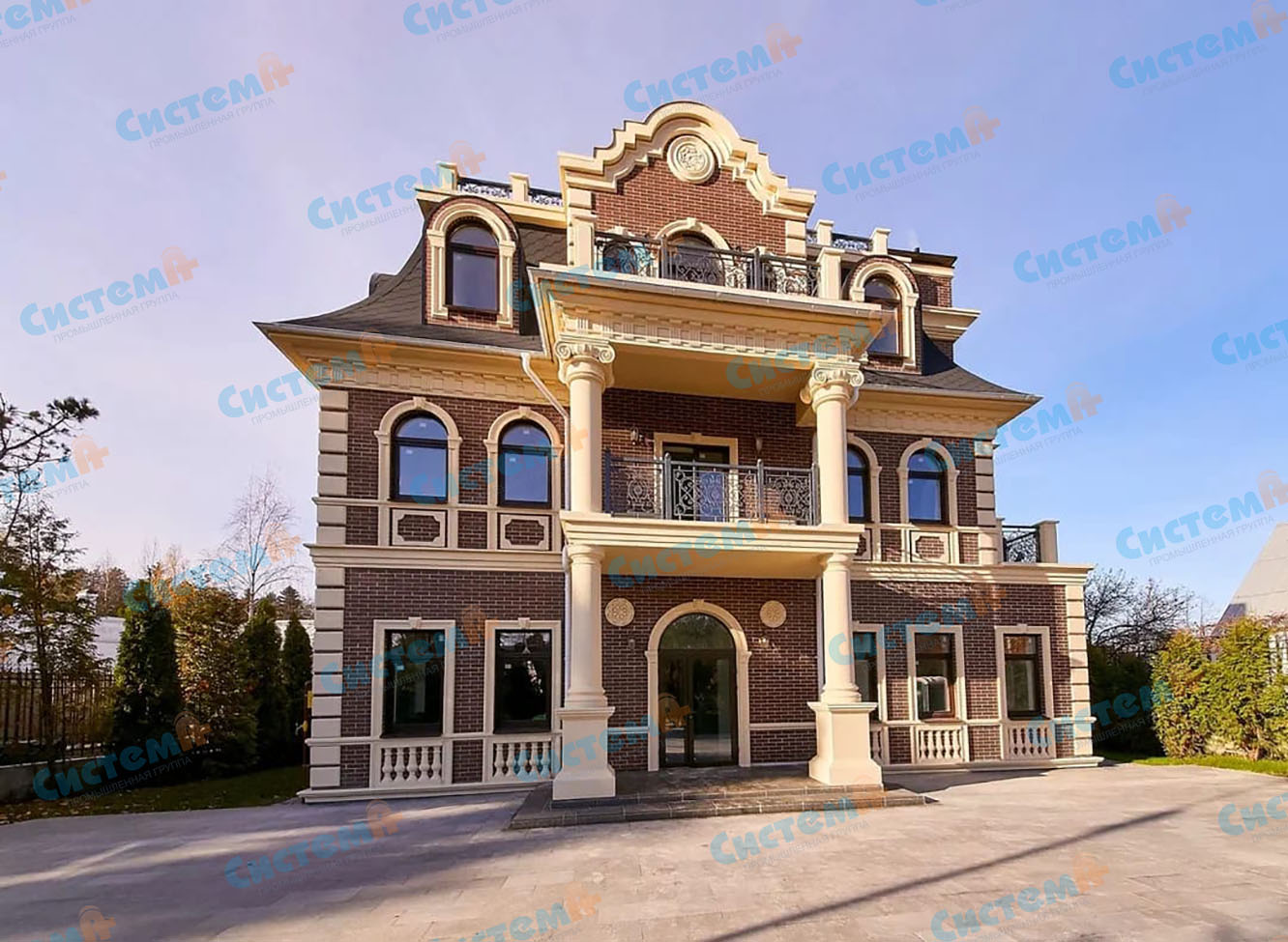 Декор загородного дома пенополистиролом Декор загородного дома пенополистиролом