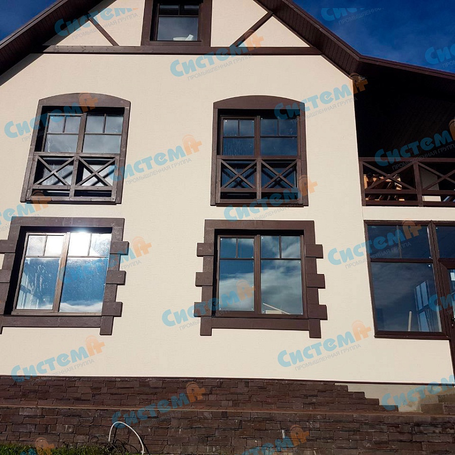 Обрамление фасадного декора из пенопласта с покрытием Обрамление фасадного декора из пенопласта с покрытием